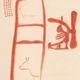 Un dibujo de 1913 del Panel 78 de La Pasiega. El escalariforme rojo, o símbolo de la escalera, tiene al menos 64.000 años, pero no se sabe si los animales y otros símbolos se pintaron después.
